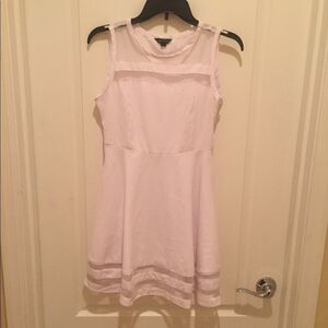 HaiYiuDuo White Sheer Stipe Dress